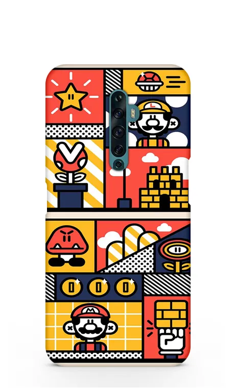 Super Mario Oppo Reno 2F Back Cover