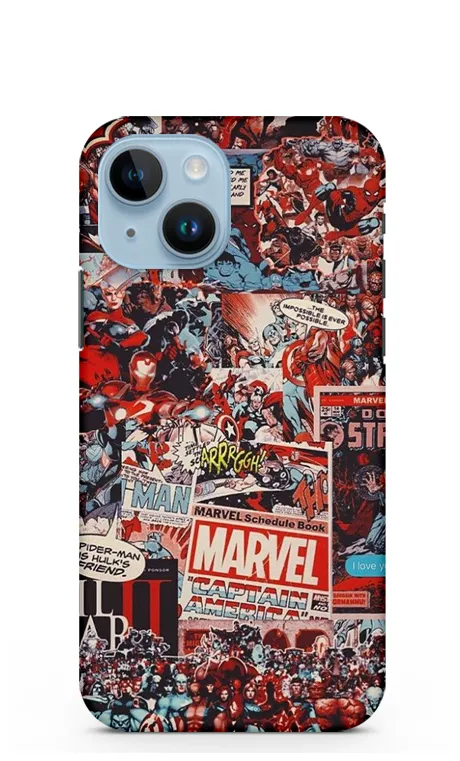 Marvel doodle Apple Iphone 14 Mobile Cover