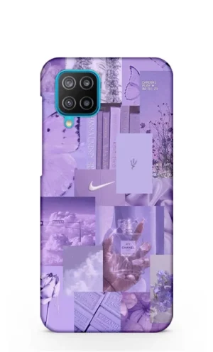 Aesthetic light purple Samsung Galaxy A12 Mobile Cover