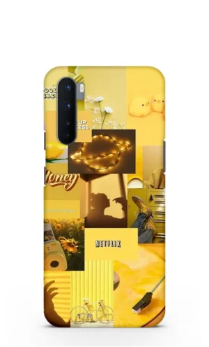 Aesthetic yellow collage OnePlus Nord Mobile Cover