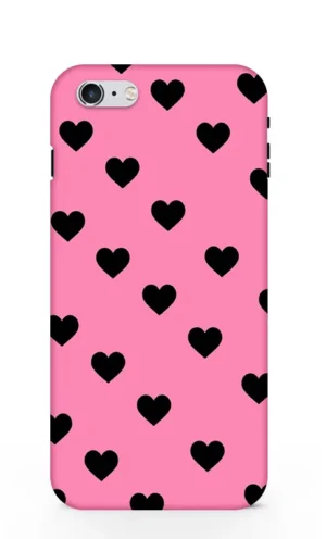 Black hearts pink Apple Iphone 7 Mobile Cover