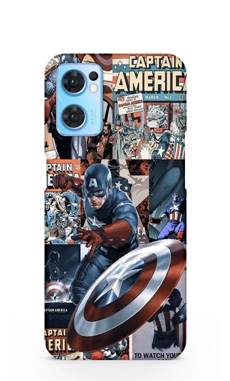 Captain America Colage Oppo Reno 7 (5g) Back Cover