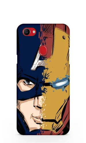 Captain america & iron man face Oppo F7 Back Cover