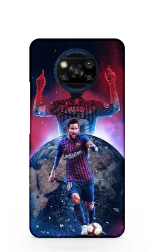 King of Football-Messi Poco X3 Mobile Cover