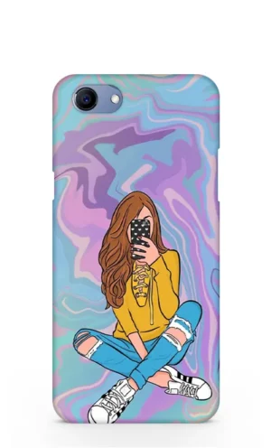 Mirror selfie girl Oppo F9 Back Cover