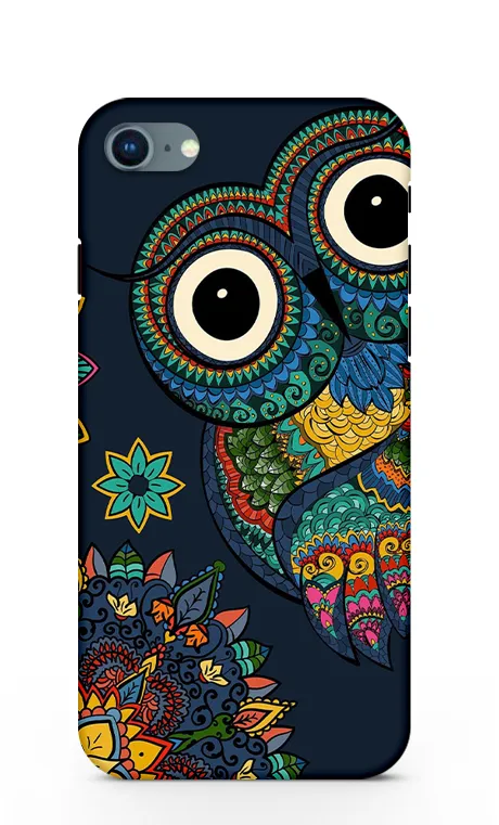 Owl mandala Apple Iphone 8 Mobile Cover