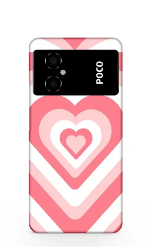 Pink heart Poco M4 (5G) Mobile Cover