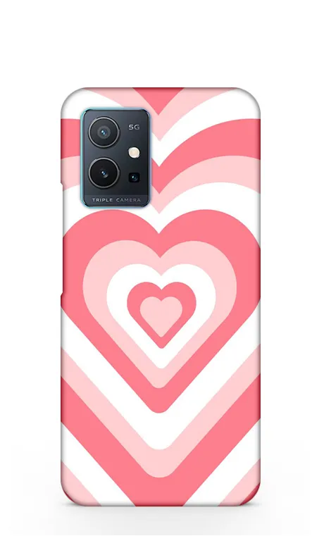 Pink heart Vivo Y75 (5G) Mobile Cover