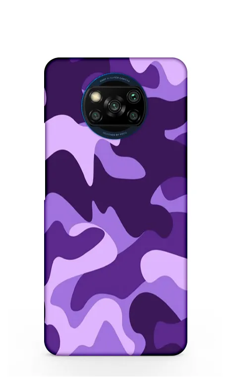 Violet Camouflage Poco X3 Mobile Cover 4725